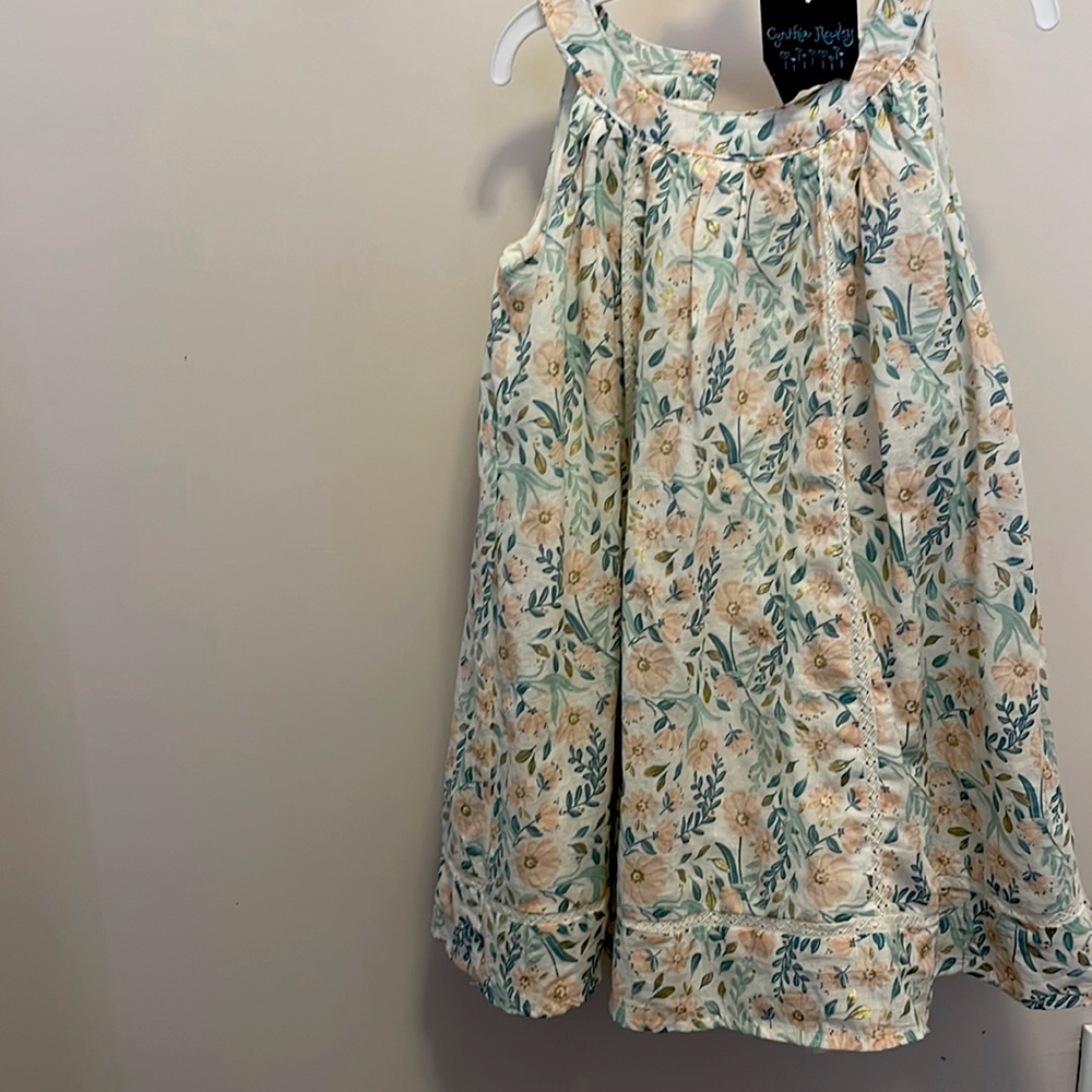 Kids Cynthia Rowley floral puff dress with match headband.